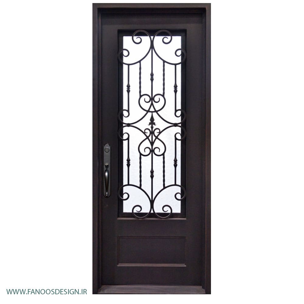 درب نفررو فرفروژه فلزی لابی کد 2134