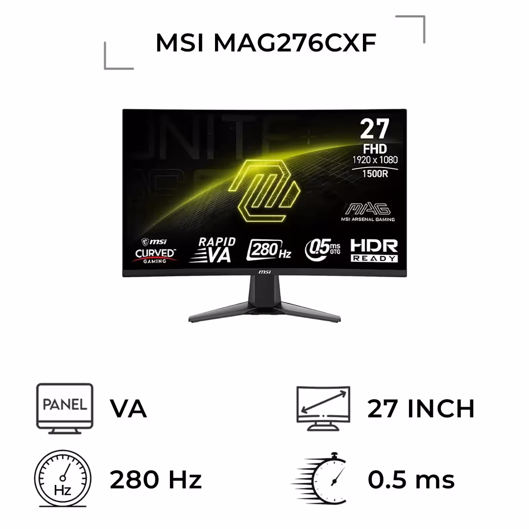 مانیتور گیمینگ ام اس آی مدل MAG276CXF سایز 27 اینچ