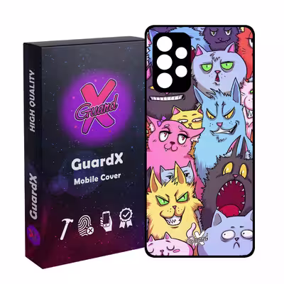 کاور گارد ایکس طرح گربه مدل Glass10578 مناسب برای گوشی موبایل سامسونگ Galaxy A32 4G