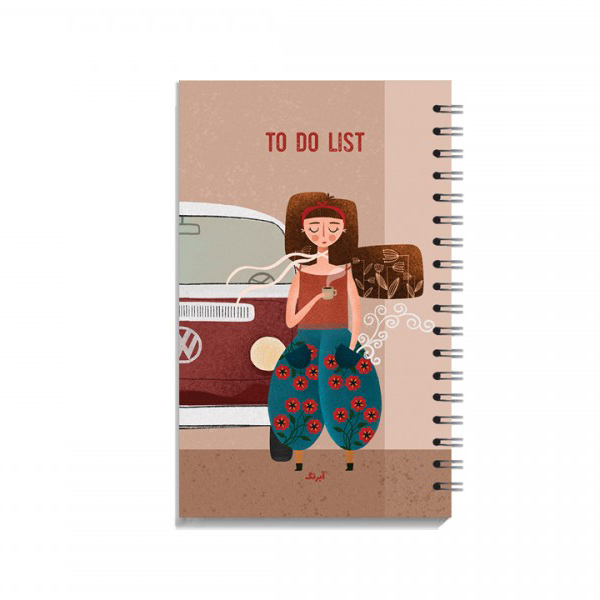 دفترچه یادداشت 100 برگ آبرنگ مدل لیست کارها TO DO LIST طرح شهرزاد