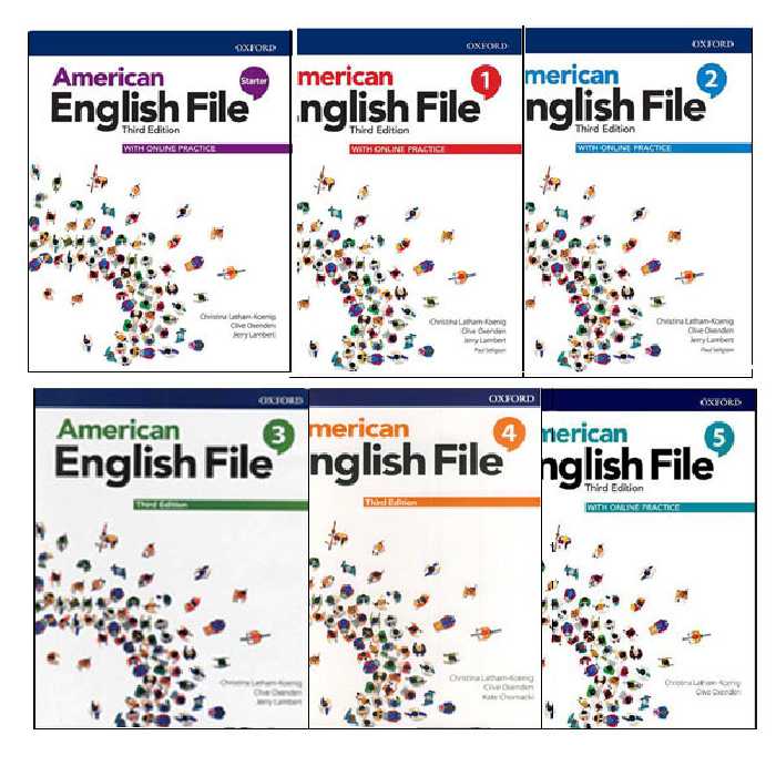 کتاب AMERICAN ENGLISH FILE THIRD EDITION اثر جمعی از نویسندگان انتشارات OXFORD شش جلدی