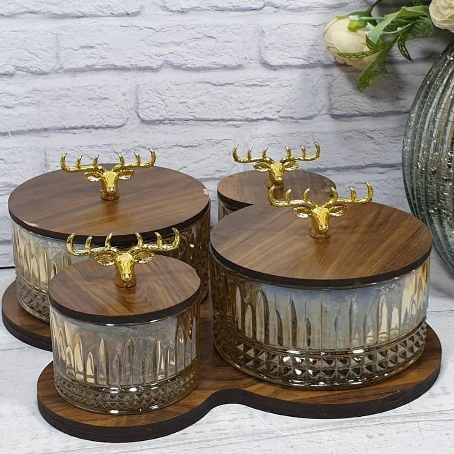 تیبگ چوبی طرح گوزن ،ارسال رایگان