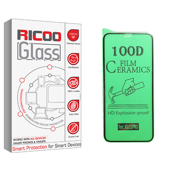 محافظ صفحه نمایش سرامیکی ریکوو مدل  HD مناسب برای گوشی موبایل اپل iPhone X | کالا برتری