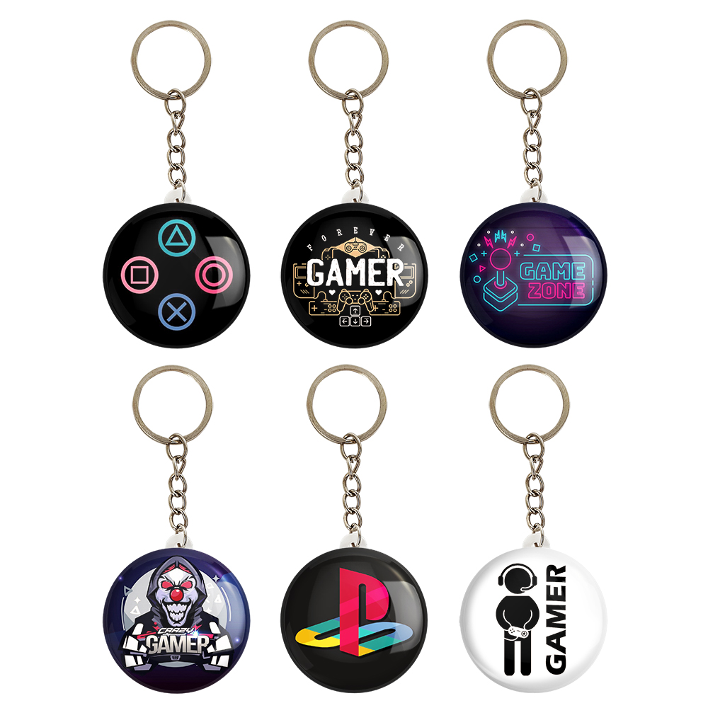  جاکلیدی خندالو طرح گیمر کد 243B مجموعه 6 عددی 