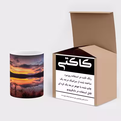 ماگ کاکتی طرح غروب مدل mgs16066