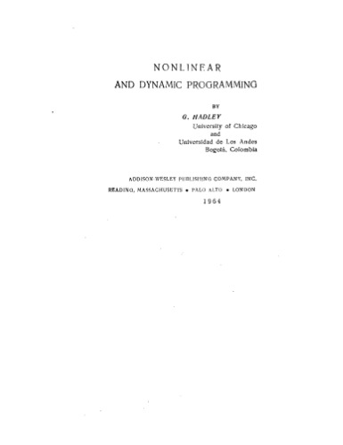 خرید و دانلود نسخه کامل کتاب Non- Linear & Dynamic programming