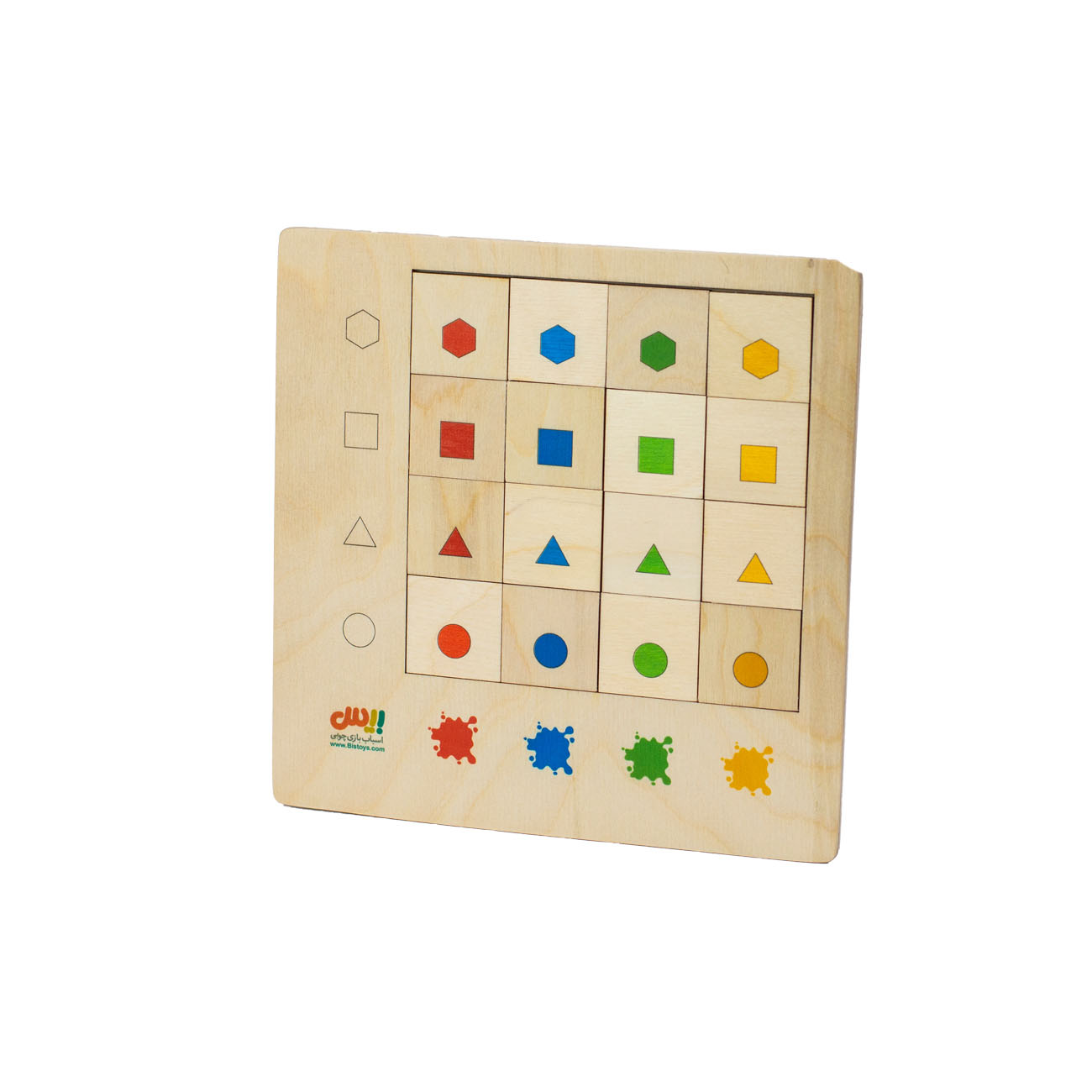پازل هوش 16 قطعه (اشکال هندسی)