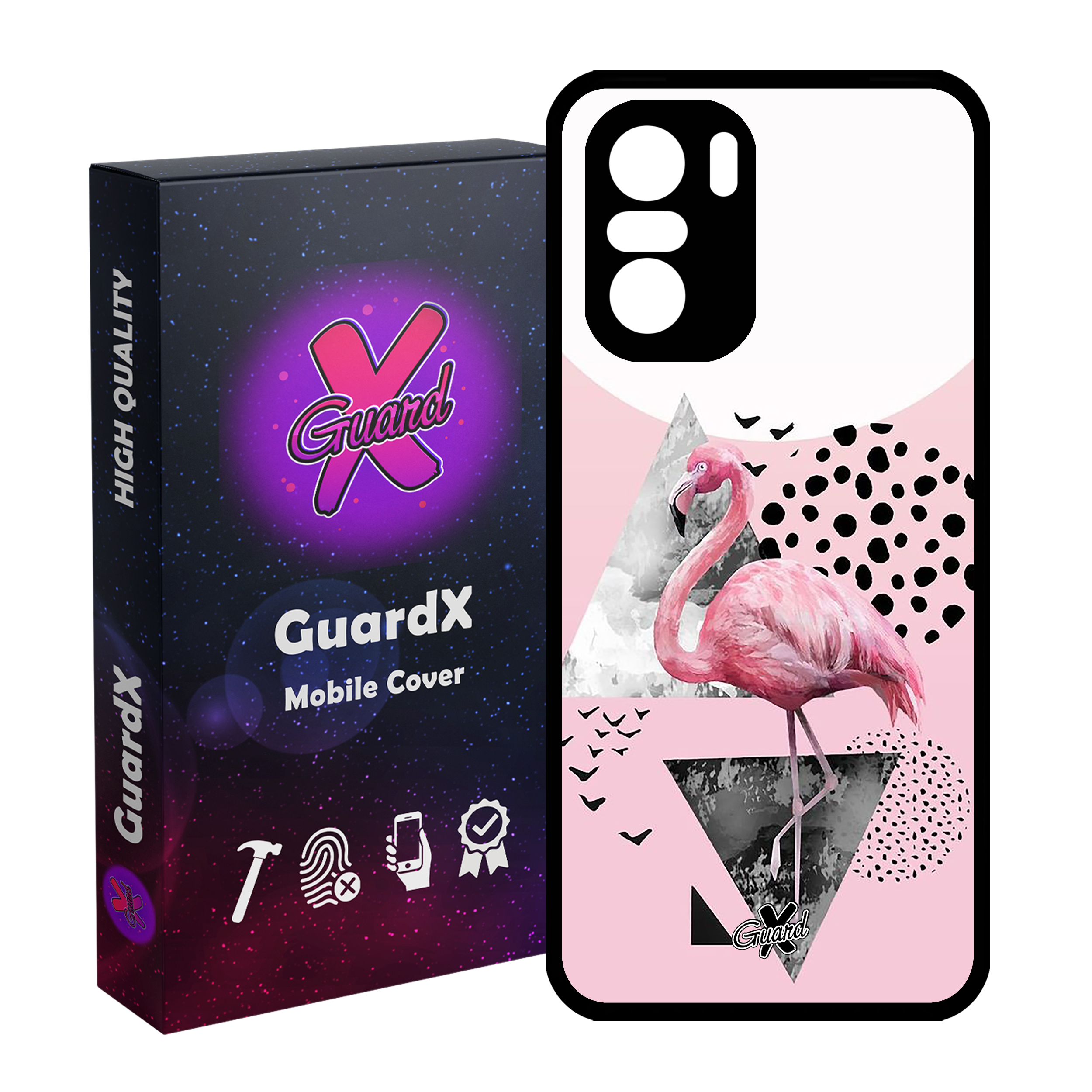 کاور گارد ایکس طرح Flamingo مدل Glass10066 مناسب برای گوشی موبایل شیائومی Poco F3/MI 11X/MI 11X Pro/Redmi K40/K40 Pro