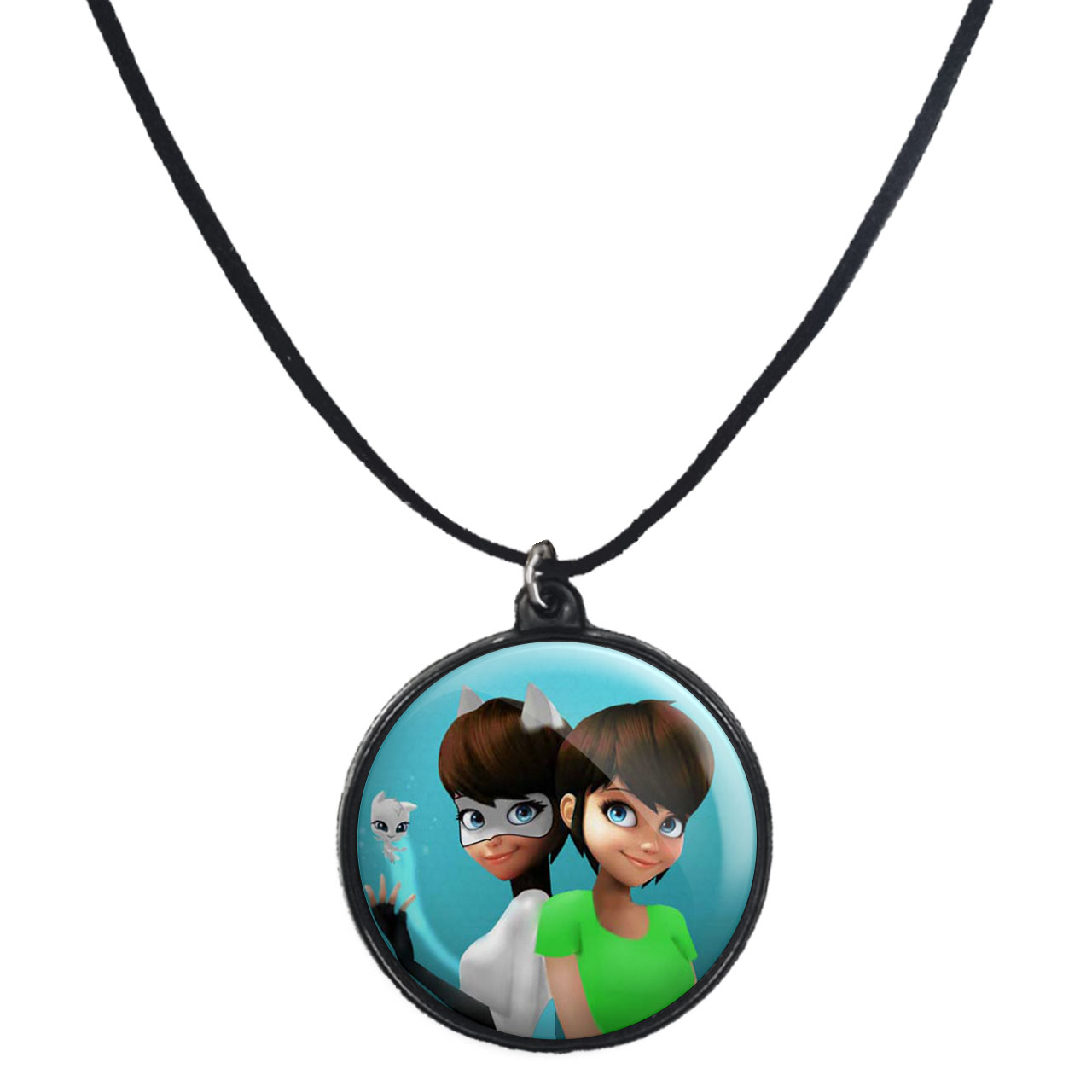 گردنبند پرمانه طرح کفشدوزکی کد pmb.650 مدل دو طرفه