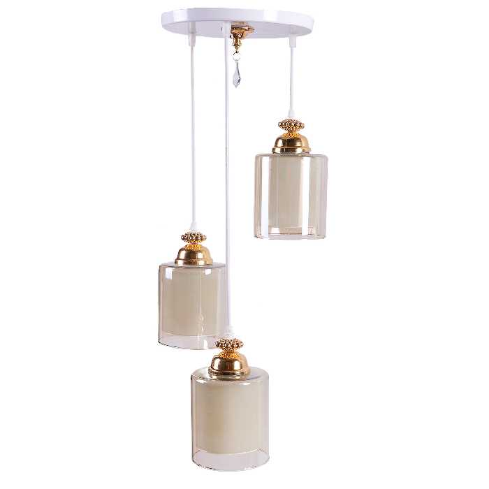 لوستر و چراغ آویز سهیل مدل گلد4