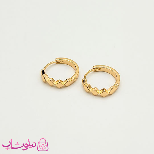 گوشواره حلقه ای ژوپینگ طرح لوزی کد 699