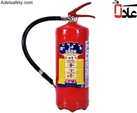 کپسول آتش نشانی پودری BC دژ 6 کیلوگرمی به همراه بست نصب دیواری و شیلنگ