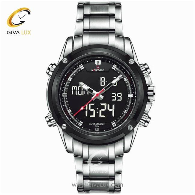 ساعت مچی مردانه بندفلزی نقره ای ناوی فورس مدل NF9050