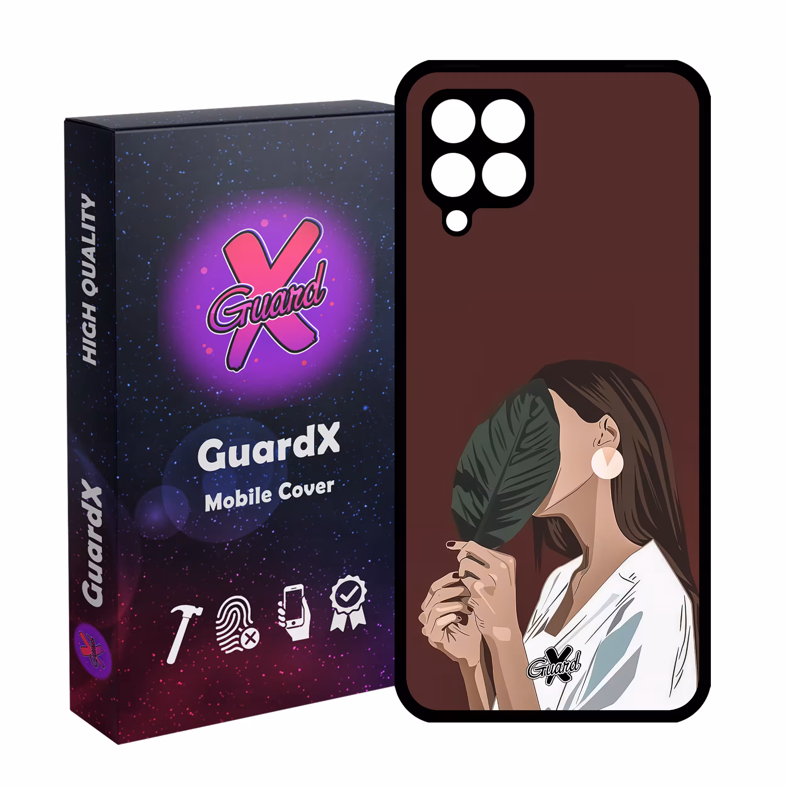کاور گارد ایکس طرح دختر مدل Glass10476 مناسب برای گوشی موبایل سامسونگ Galaxy A12/M12/F12