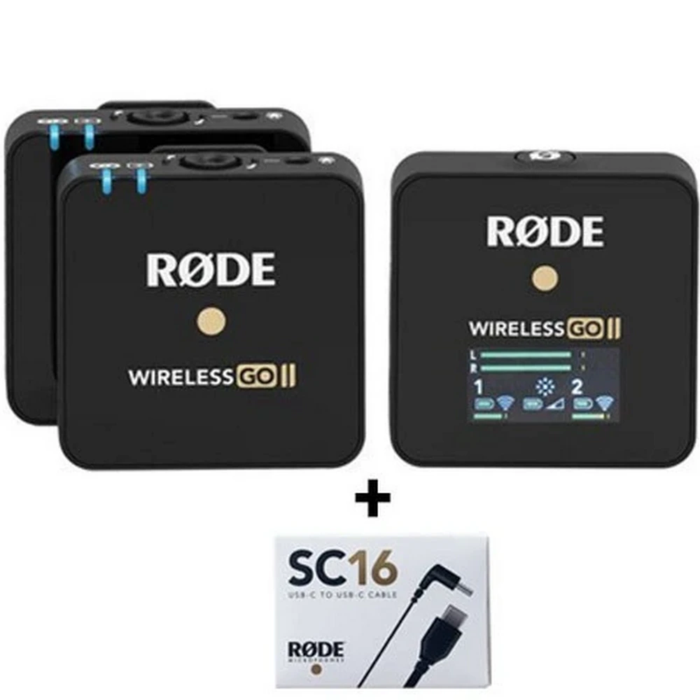 میکروفون بی سیم رُد (2کاربر) Rode double Wireless GO II  کابل تبدیل میکروفن رُد RODE SC16 Straight USB Type-C
