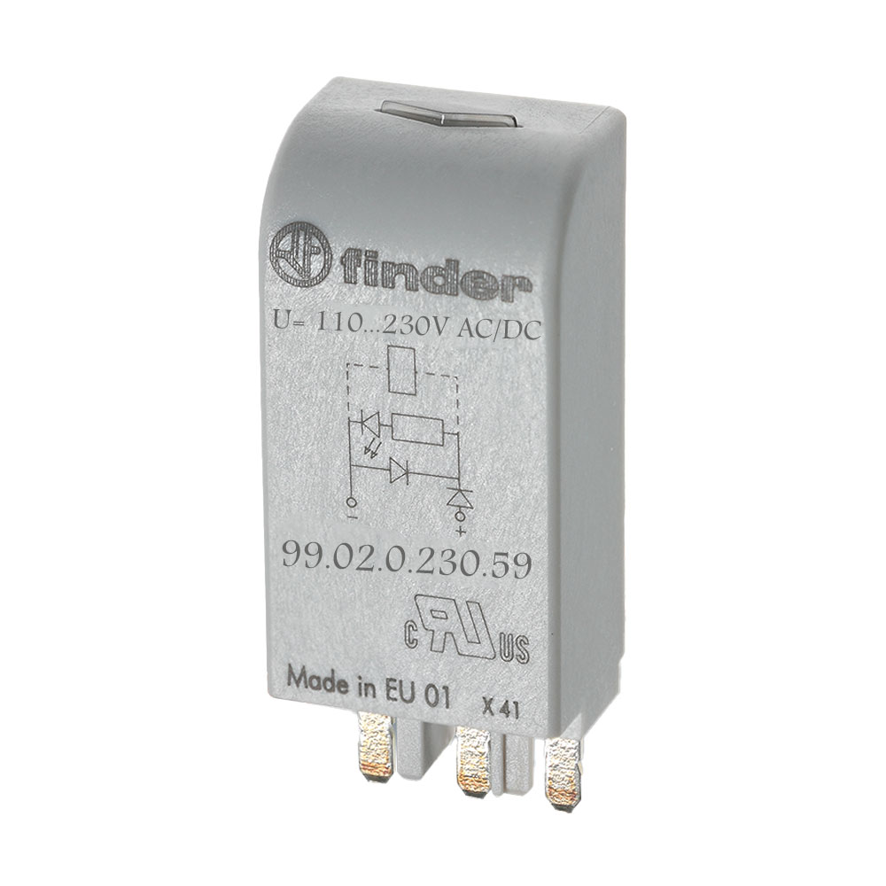 ماژول LED سبز 230 ولت AC/DC فیندر کد 99.02.0.230.59