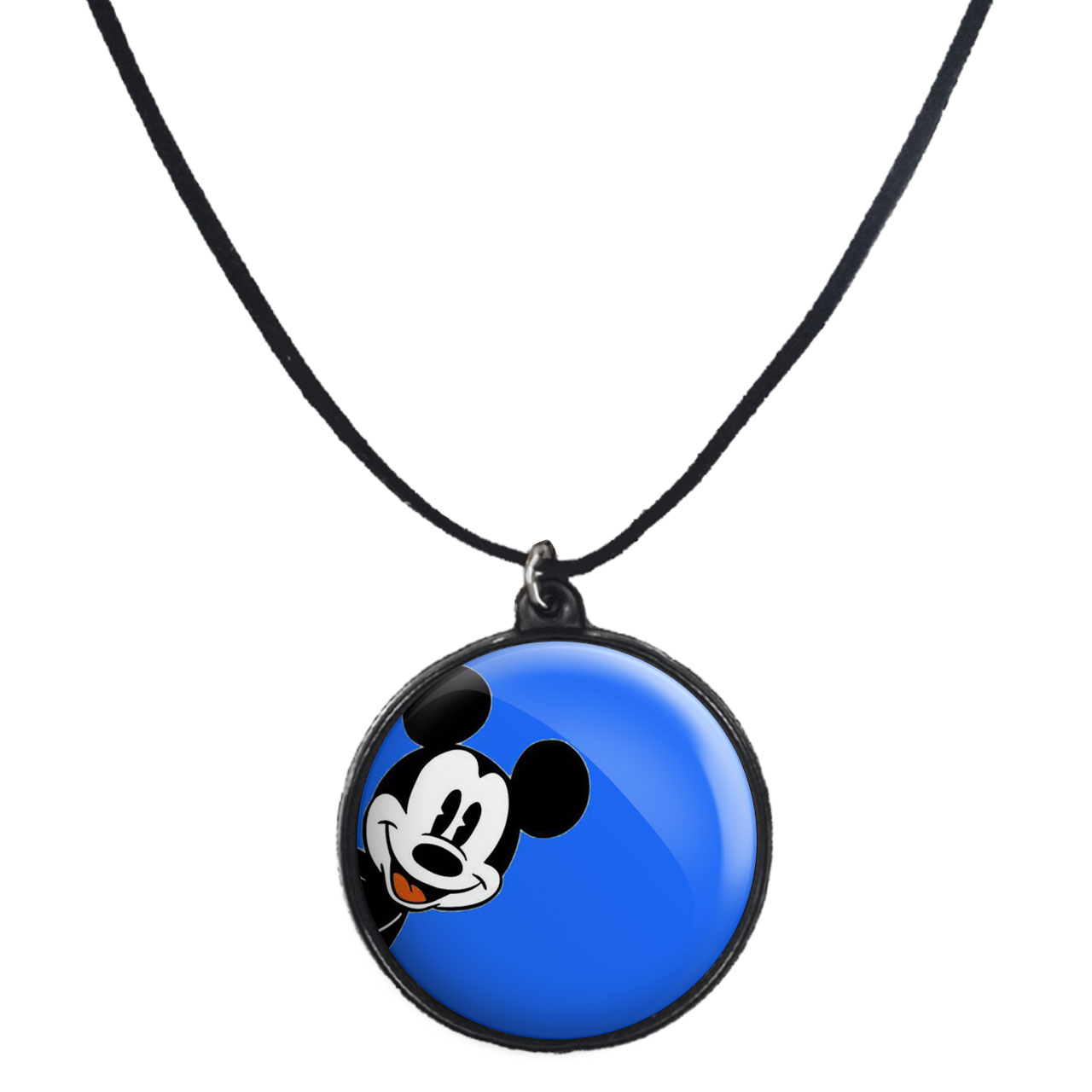 گردنبند پرمانه طرح میکی موس کد pmb.12884مدل دو طرفه