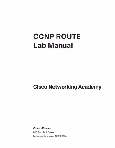 خرید و دانلود نسخه کامل کتاب CCNP ROUTE Lab Manual