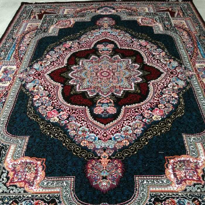 فرش ماشینی  کاشان سایز 12متری نقشه باغملک