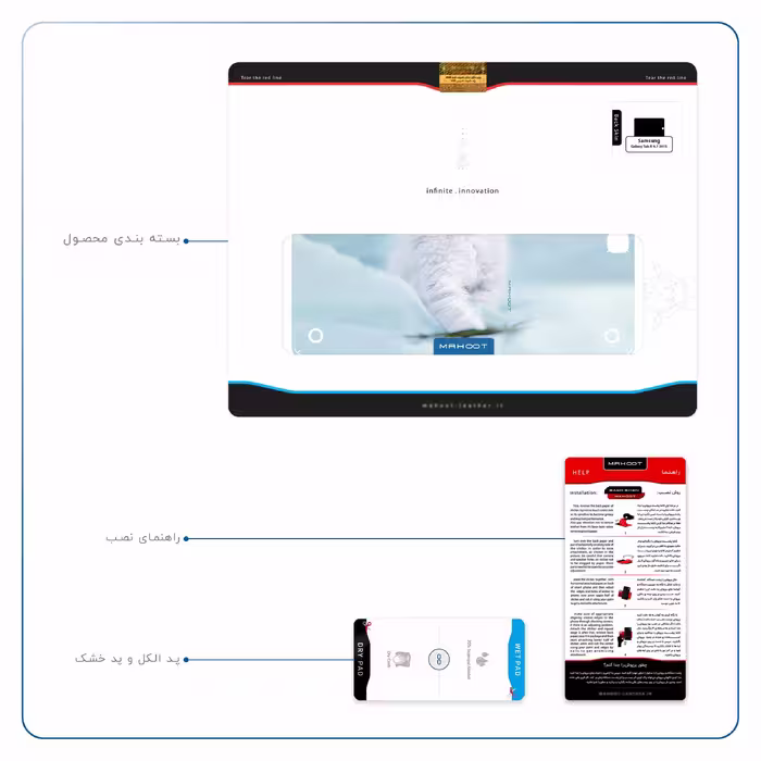 برچسب پوششی ماهوت مدل Cat-1 مناسب برای تبلت سامسونگ Galaxy Tab A 9.7 2015 T555
