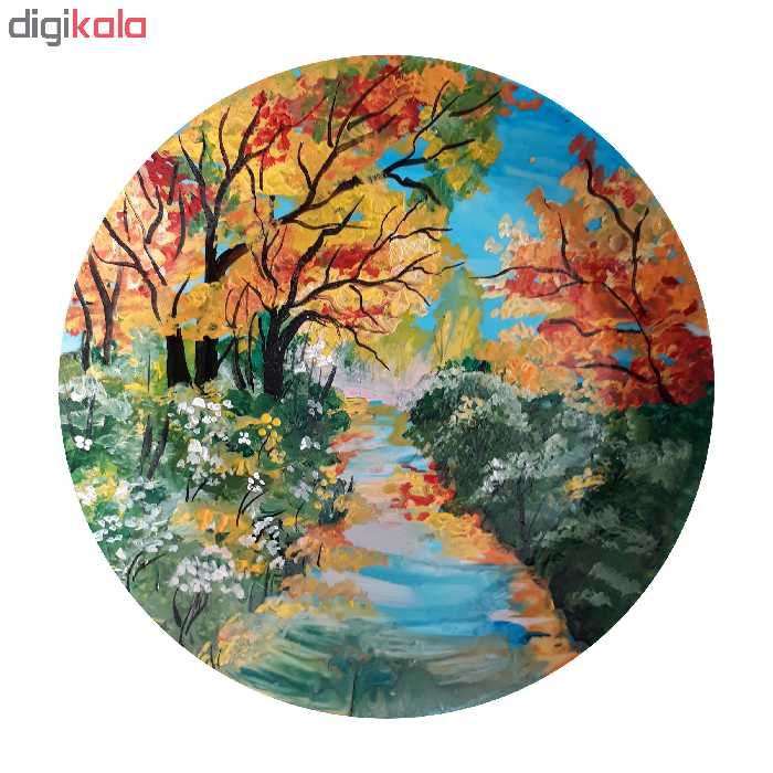 بشقاب سفالی طرح منظره کد D19-S25