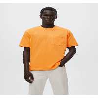 تی شرت نارنجی مردانه پنبه T با جیب MANGO Man