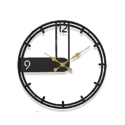 ساعت دیواری آرام مدل  سه بعدی فلزی کد 6008