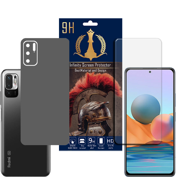 برچسب پوششی اینفینیتی مدل PRO MAX مناسب برای گوشی موبایل شیائومی REDMI NOTE 10T به همراه محافظ صفحه نمایش
