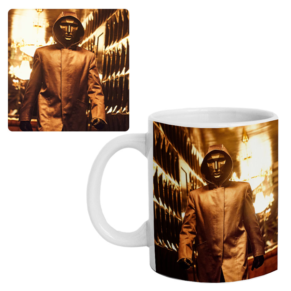 ماگ طرح Squid Game مدل M4007 به همراه زیرلیوانی