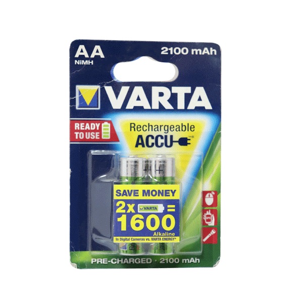 باتری قلمی قابل شارژ وارتا مدل ACCU2100mah بسته 2 عددی