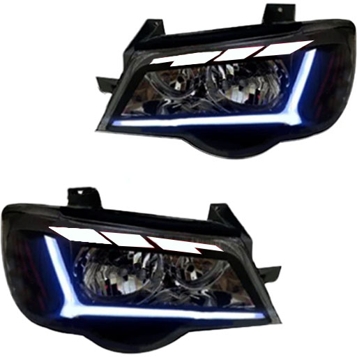 خرید چراغ جلو اسپرت پراید 132 مدرن مدل AUDI-R8 سفید دو عددی | اتوموبی