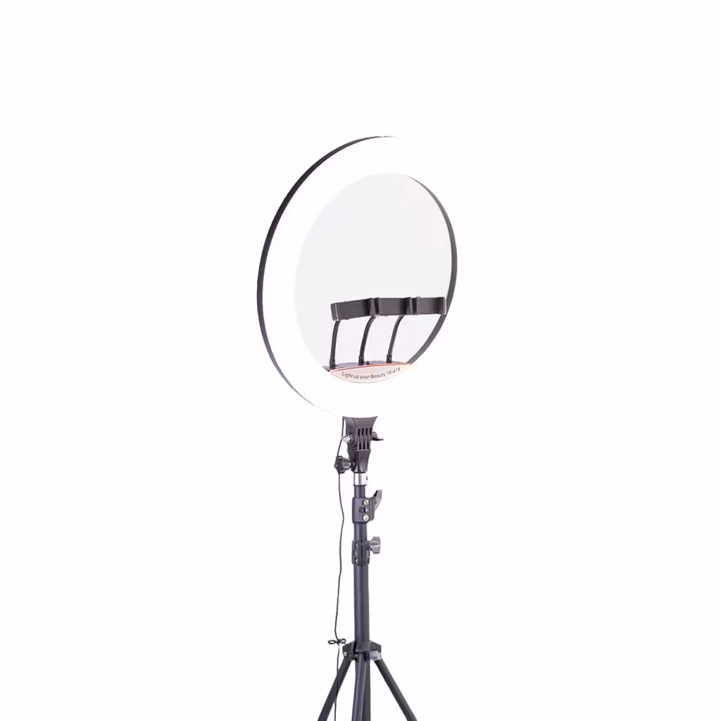 رینگ لایت گرین لاین 14 اینچی به همراه سه پایه مدل Green Lion Button Mode Ringlight 14