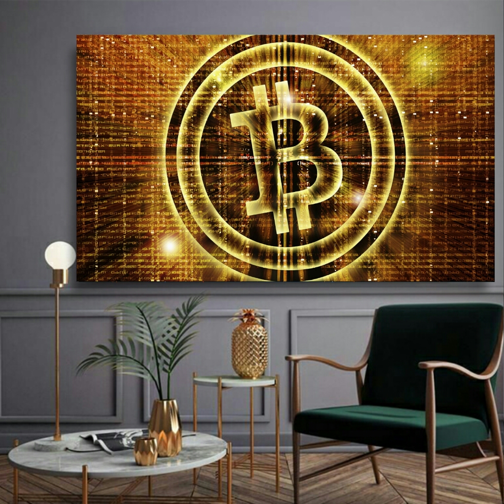  تابلو بوم طرح بیت کوین مدل SDB905