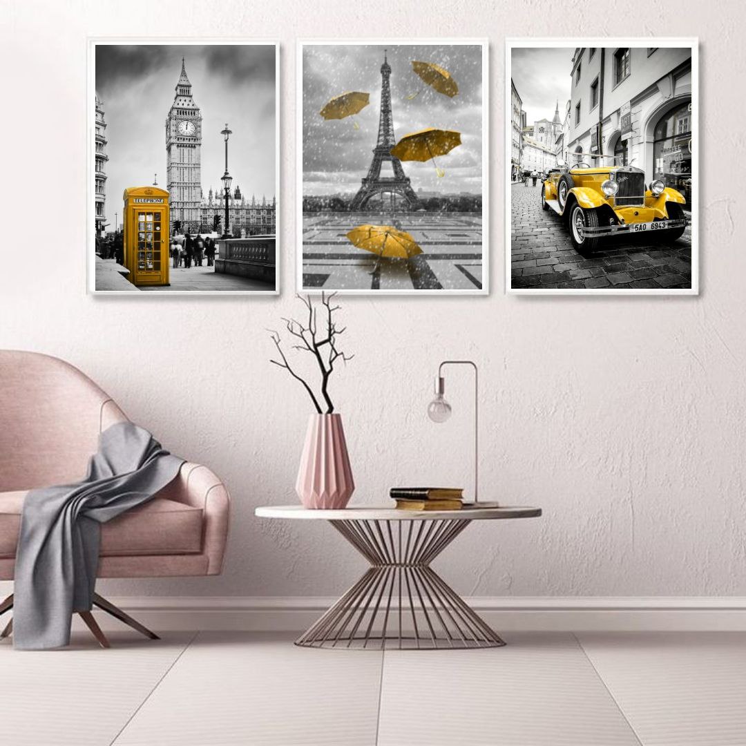 تابلو مدل دکوراتیو کد1068 مجموعه 3 عددی