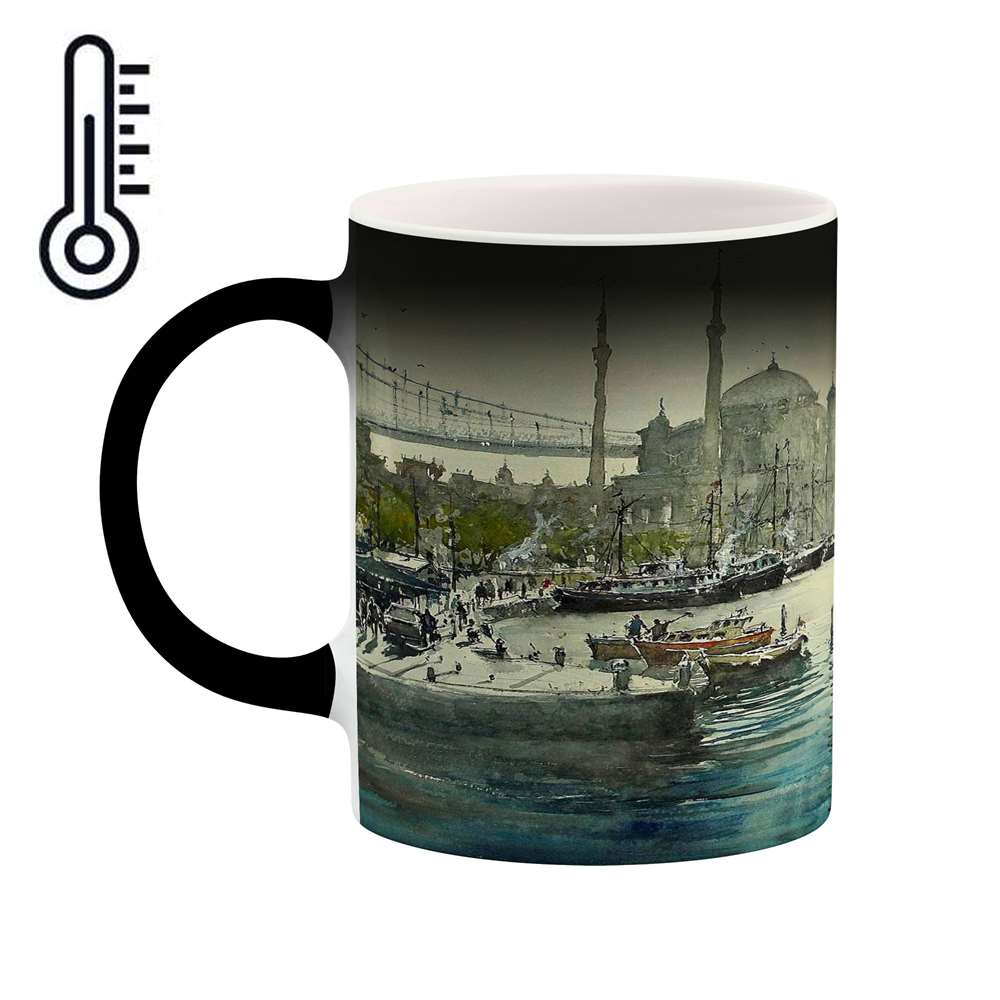 ماگ حرارتی کاکتی طرح نقاشی مدل mgh13784