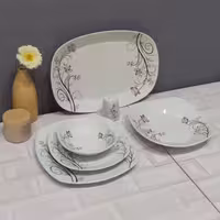 سرویس چینی 30پارچه کد 984 چهار گوش پارس گل  شش نفره مناسب جهیزیه طراحی زیبا وشیک