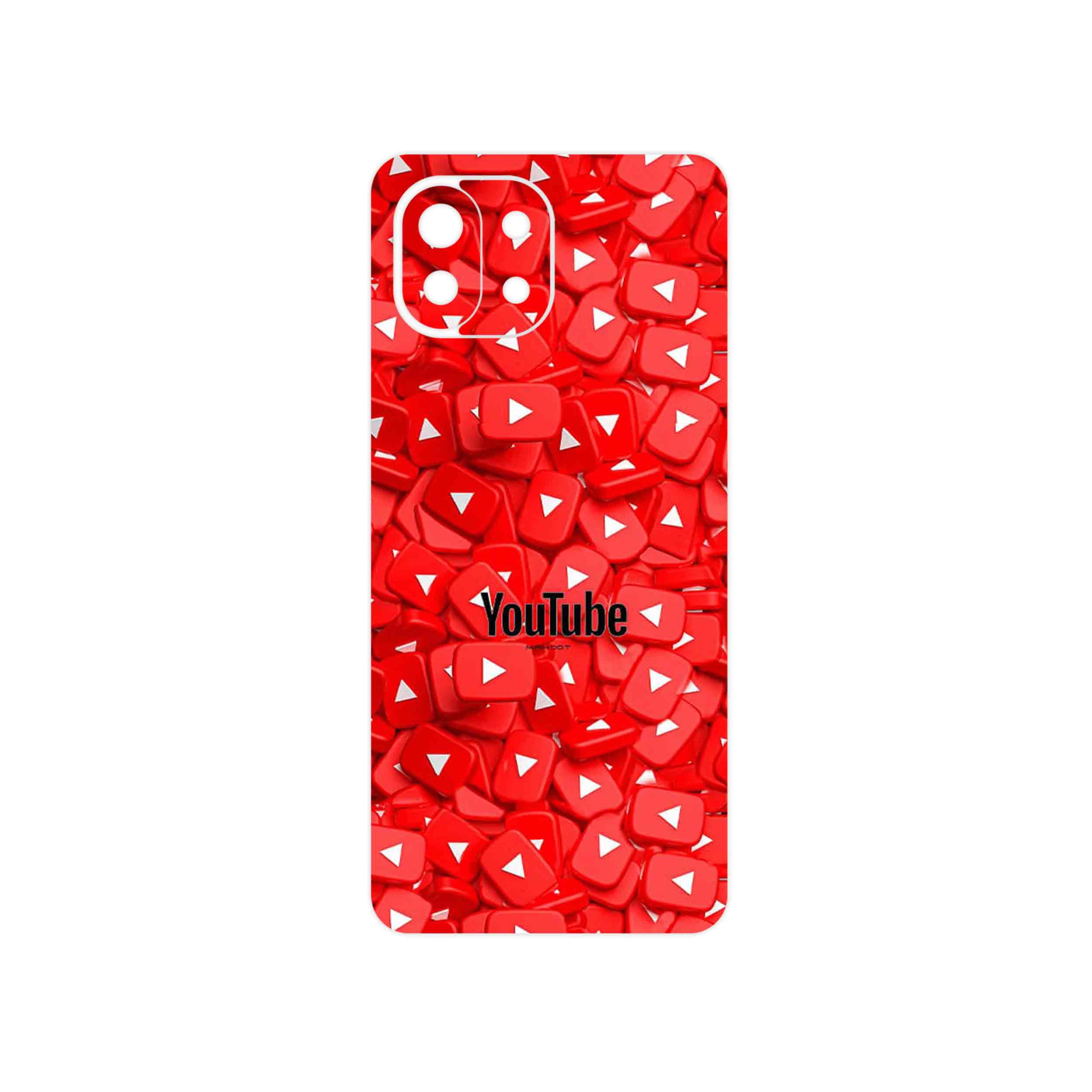 برچسب پوششی ماهوت مدل Youtube مناسب برای گوشی موبایل شیائومی 11 Lite 5G NE
