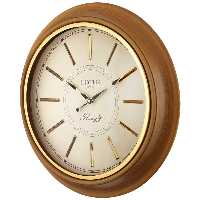 ساعت چوبی با زه فلزی آبکاری کد محصول: W-8031