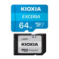 کارت حافظه‌ microSDHC کیوکسیا مدل Exceria کلاس 10 استاندارد UHS-I U1 سرعت 100MBps ظرفیت 64 گیگابایت به همراه آداپتور SD