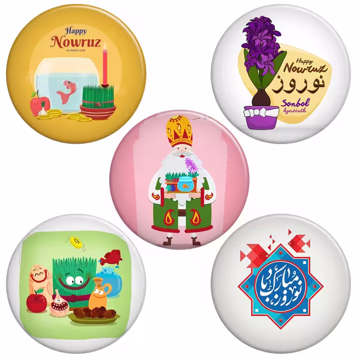 پیکسل گالری باجو طرح عید نوروز کد 2 مجموعه 5 عددی