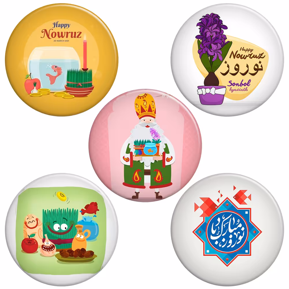 پیکسل گالری باجو طرح عید نوروز کد 2 مجموعه 5 عددی