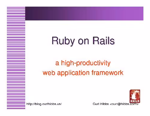 خرید و دانلود نسخه کامل کتاب Ruby on Rails - A high-productivity web application framework