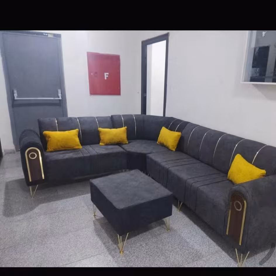 مبل ال مبلمان راحتی همراه کوسن ست 6نفره