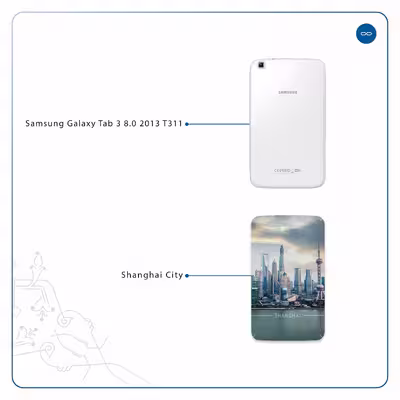 برچسب پوششی ماهوت مدل Shanghai City مناسب برای تبلت سامسونگ Galaxy Tab 3 8.0 2013 T311