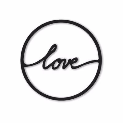 دیوارکوب طرح love مدل va-s02