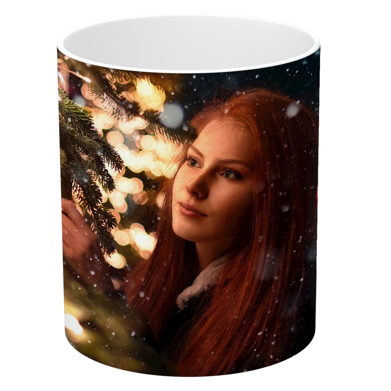 ماگ طرح دختر و کریسمس مدل NI2530