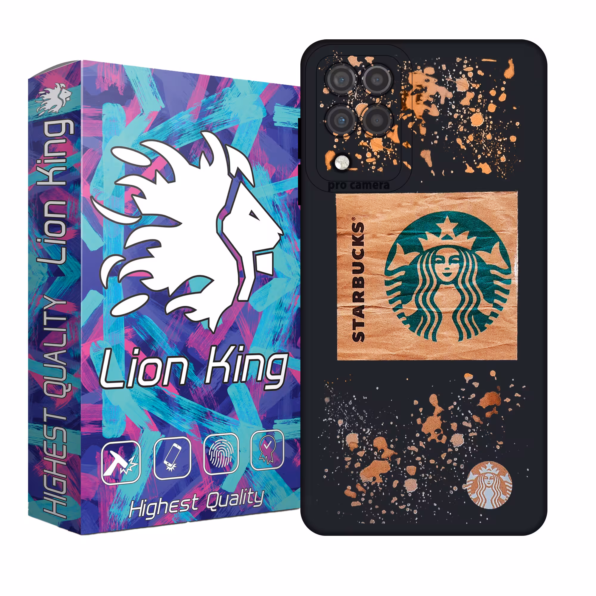 کاور لاین کینگ مدل STARBUCKS مناسب برای گوشی موبایل سامسونگ Galaxy A12