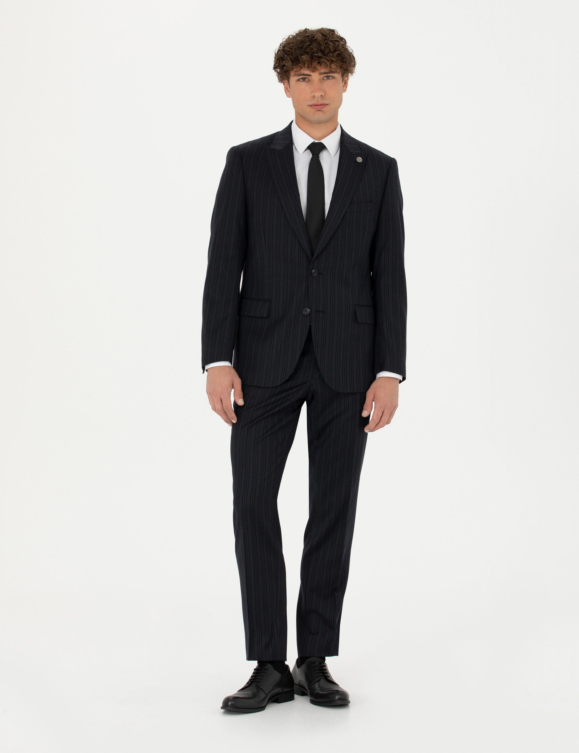 کت و شلوار مردانه سرمه ای پیرکاردین