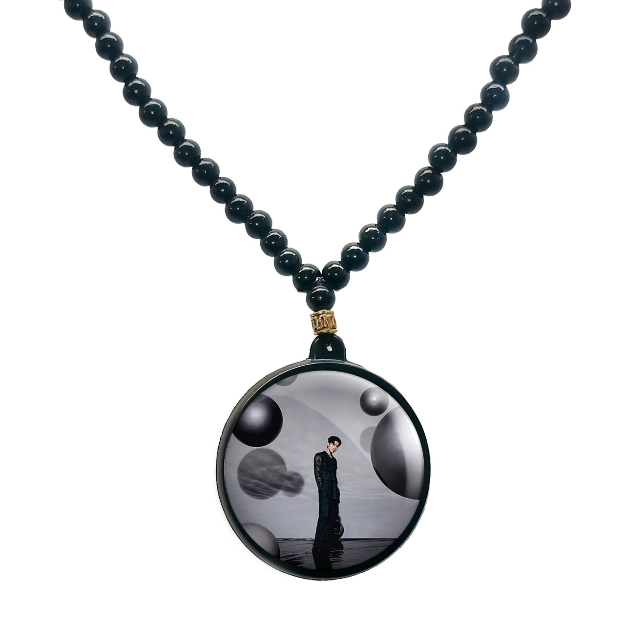 گردنبند پرمانه طرح exo کد pmd.14032 مدل دو طرفه