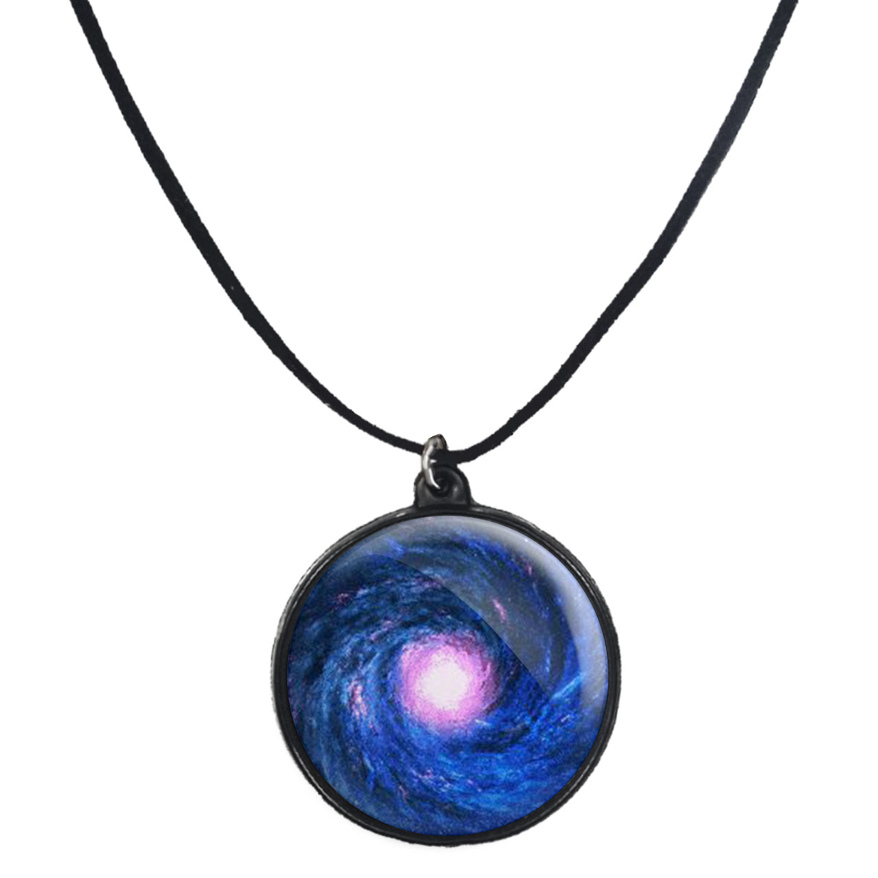 گردنبند پرمانه طرح سیاه چاله ها کد pmb.25878 مدل دو طرفه